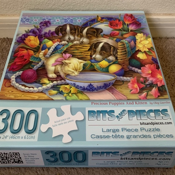 Precious Puppies and Kitten Bits and Pieces 300 Piece Puzzle - Picture 2 of 3